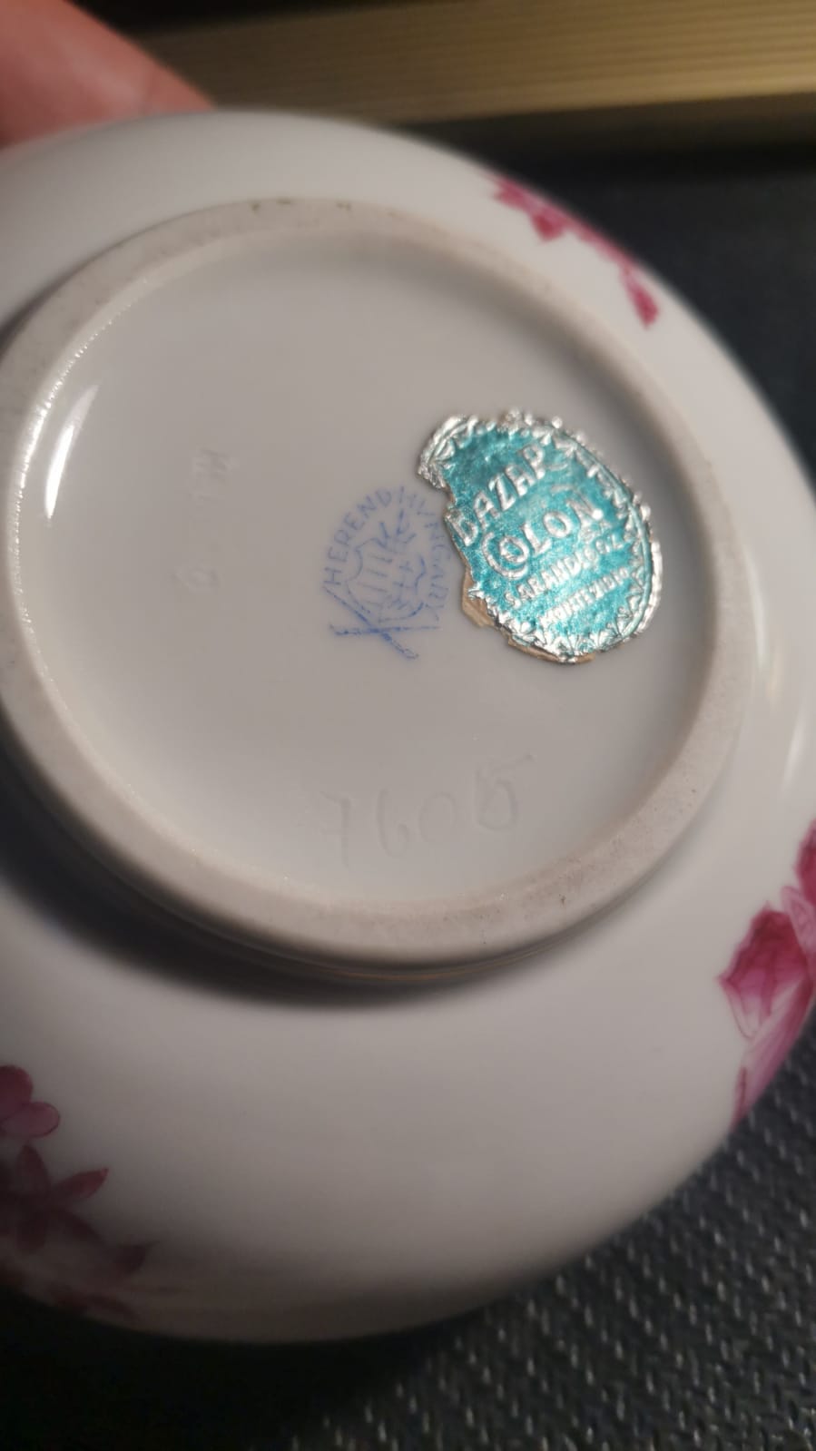 Alhajero Antiguo Porcelana Herend Hungría Apponyi Purpur 7605 - Imagen 3