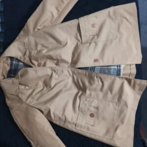 Chaquetón Vintage Montgomery Ward Usa Caqui Forro Cuadrillé Talle M