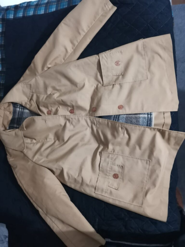 Chaquetón Vintage Montgomery Ward Usa Caqui Forro Cuadrillé Talle M