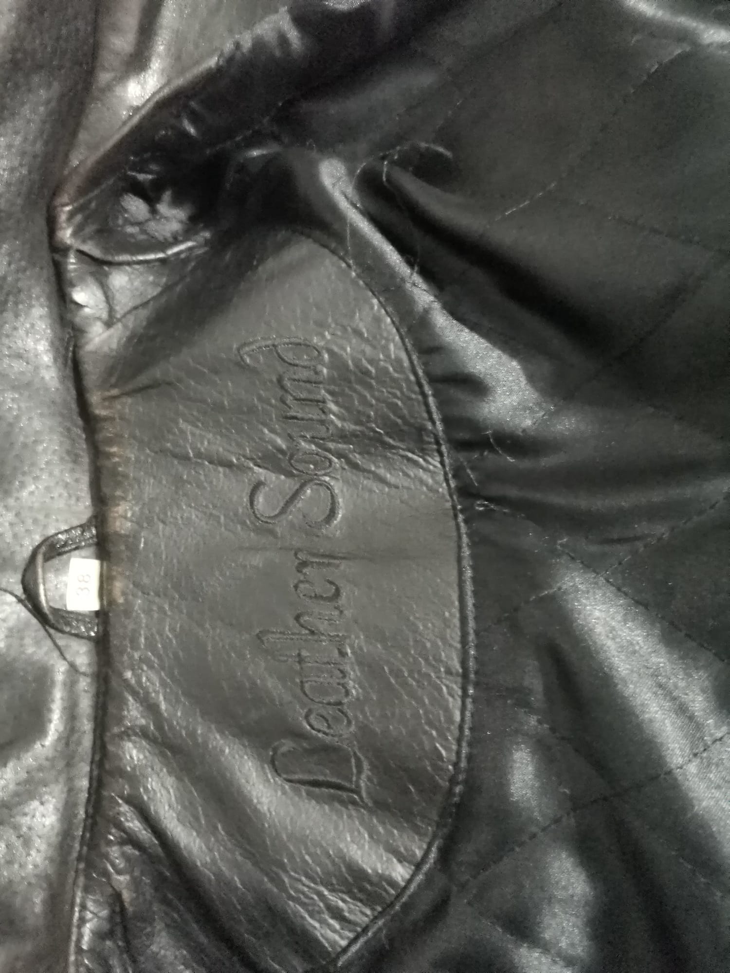 Campera De Cuero Genuino Leather Sound Negra Cazadora Talle 38 - Imagen 3