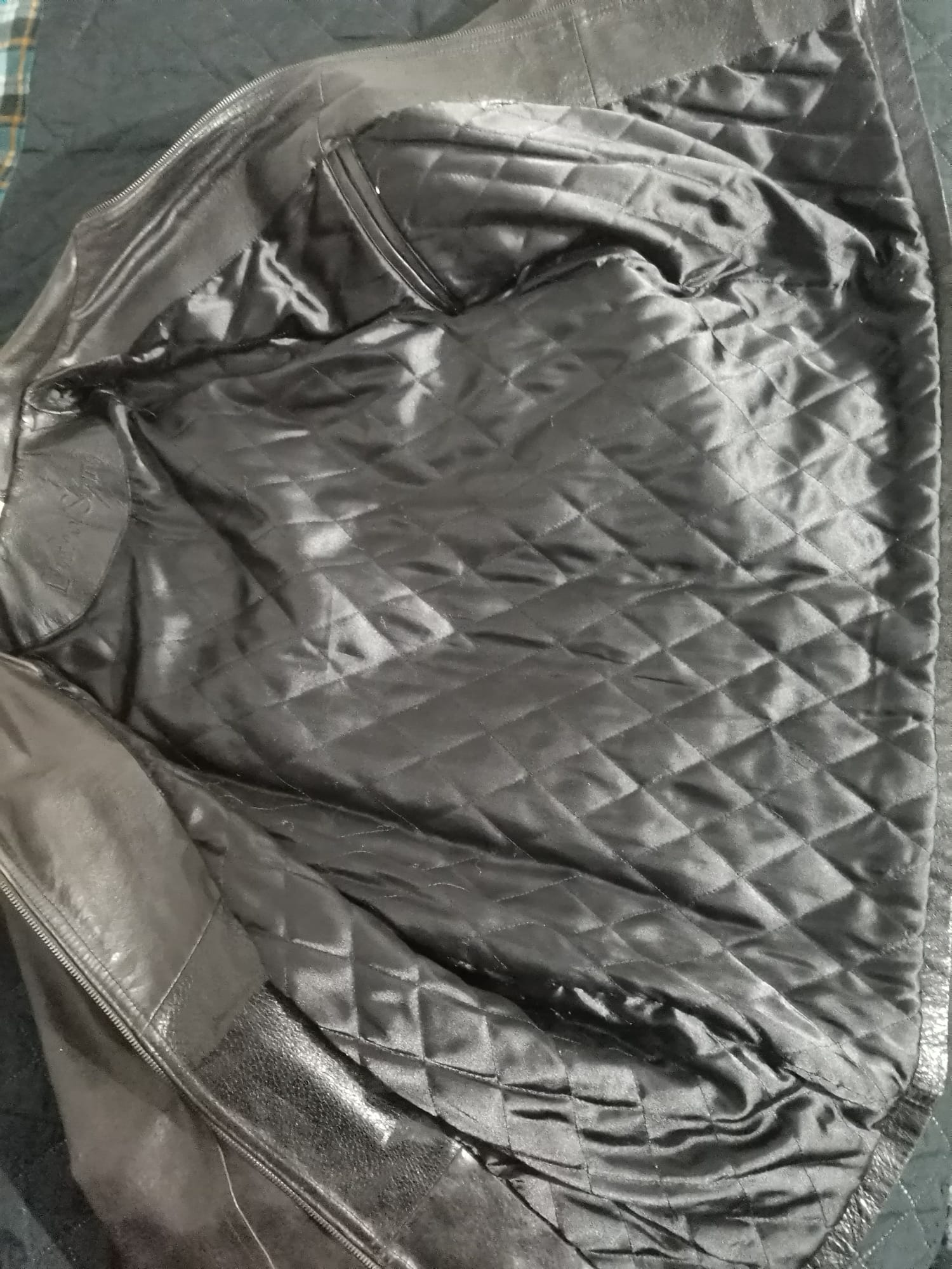 Campera De Cuero Genuino Leather Sound Negra Cazadora Talle 38 - Imagen 4