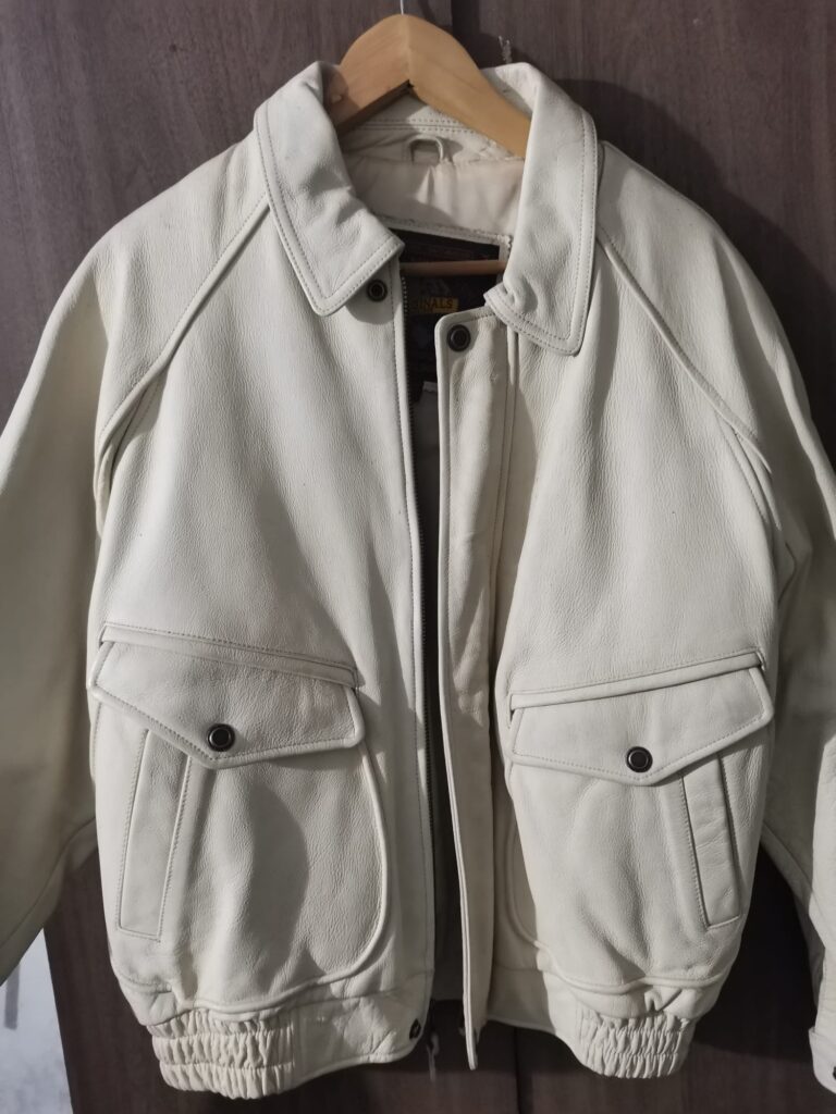 Campera Bomber Cuero Genuino Wilsons Leather Vintage Talle S/M