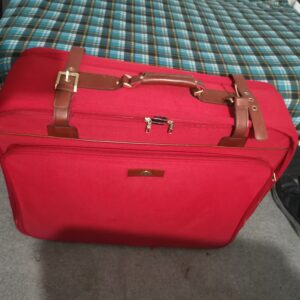 Valija Grande Samsonite Original Roja Detalles Cuero Viaje