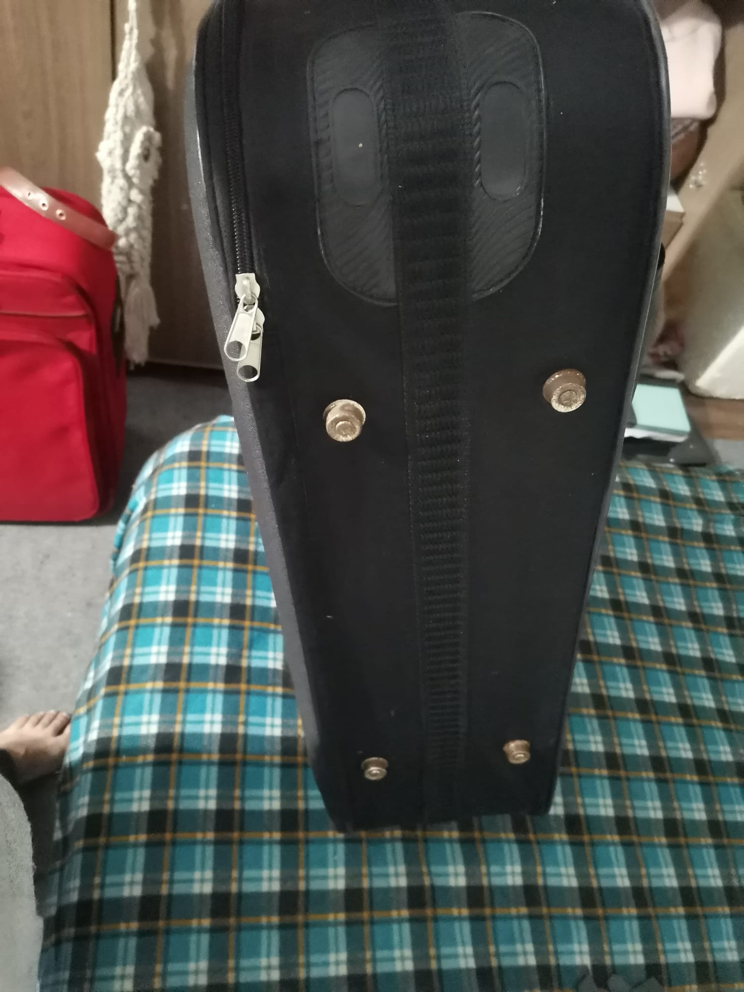 Bolso Maleta De Viaje Semirrígida Negra Like De Carga Manual - Imagen 3