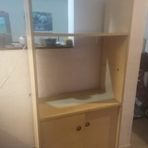 Mueble Organizador De Cocina Melamina Microondas Con Puertas