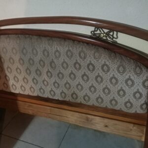 Respaldo De Cama Matrimonial Vintage Madera Maciza Tapizado