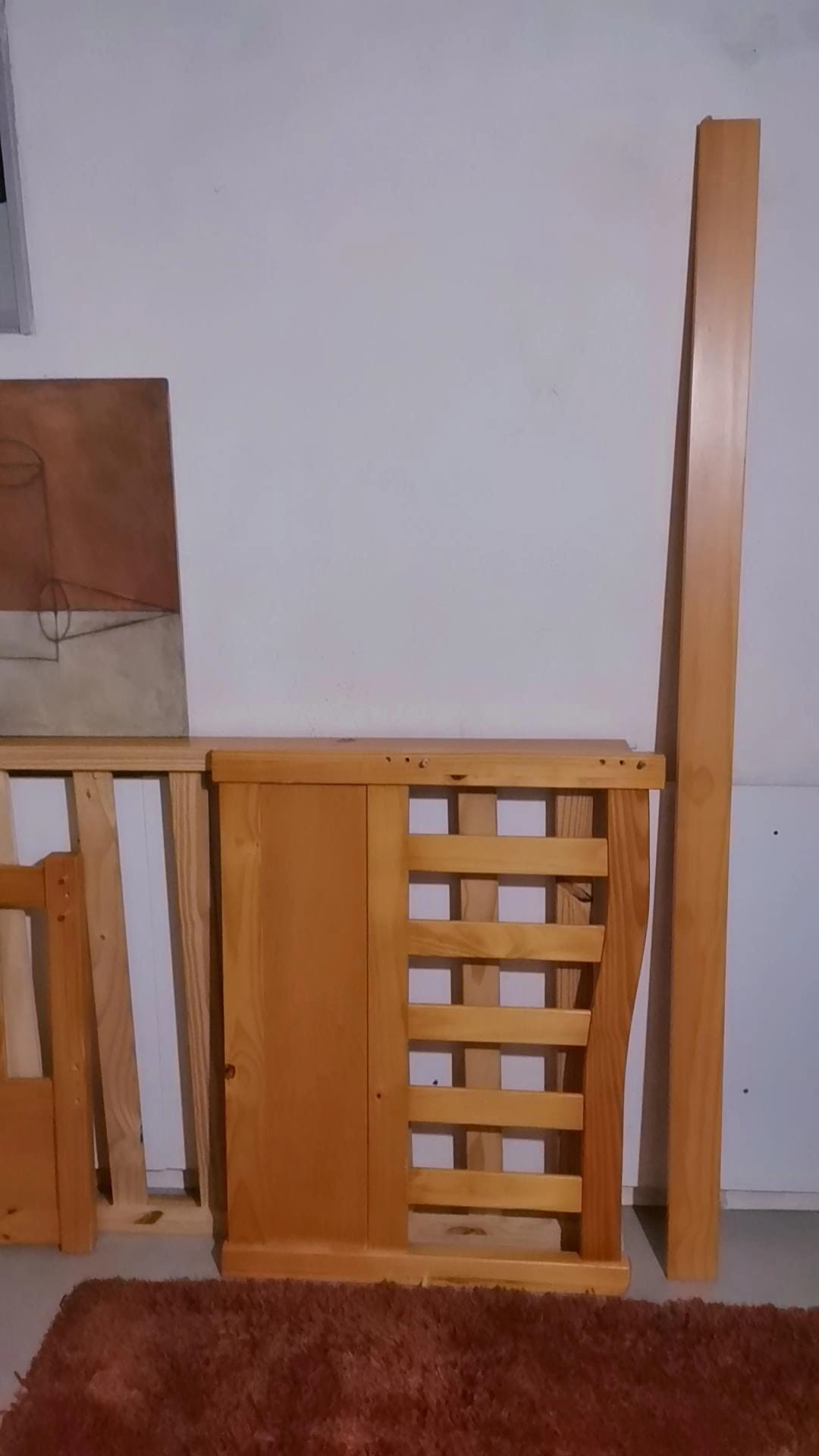Cama de Una Plaza en Madera Maciza Lustrada - Imagen 2