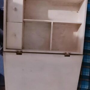 Espejo Botiquín de Baño en Madera con Estantes y Cajonera