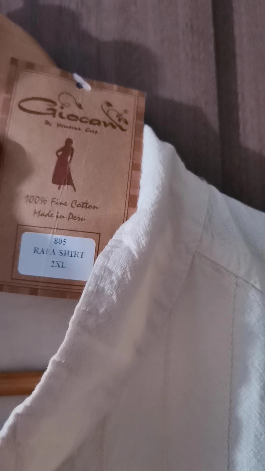 Camisa Giocam "Rafa Shirt" de Algodón Fino Peruano (Talle 2XL) - Imagen 4